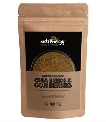 Milled Organic Chia Seeds & Goji Berries 200g (order in singles or 15 for trade outer)