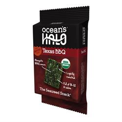 Texas BBQ Organic Seaweed Snack 4g (commander par multiples de 4 ou 12 pour l'extérieur au détail)