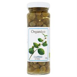 Organic Capers in Brine 100g
