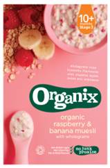 Organix Banana, Peach and Apple muesli 200g (order in singles or 4 for retail outer)