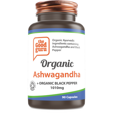 The Good Guru, Ashwagandha orgánica y pimienta negra, 90 cápsulas