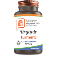 The Good Guru, Organic Turmeric, Ashwagandha & Black Pepper, 90 Capsules