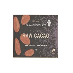 Chocolate crudo 60% cacao (pedir por unidades o 12 para el exterior minorista)