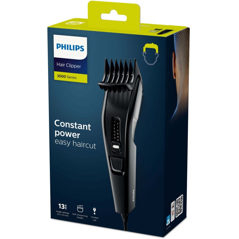 Máquina de cortar cabelo Philips | série3000 | rede elétrica | 2 pentes