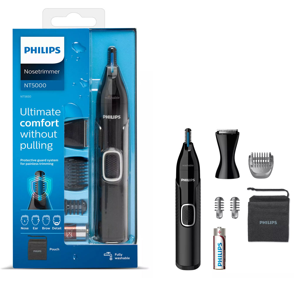 Recortador para nariz, orejas, cejas y detalles Philips | lavar | bolsa