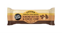 Raw CHIAMP Bar Mandel & Choc Chip 50g (bestill 14 for detaljhandel ytre)