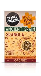 Planet Organic Ancient Grain Granola Marchew i jabłko (zamów pojedyncze sztuki lub 5 w przypadku wymiany zewnętrznej)