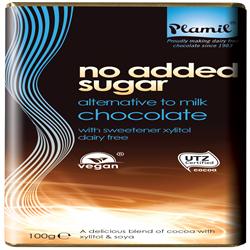 UTZ No Added Sukker Alternativ til Mælkechokolade 100g (Antal 12 = (ordre 12 for detail ydre)