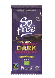 Chocolat biologique parfaitement noir So Free 72 % de cacao 80 g (commander en simple ou 12 pour l'extérieur au détail)