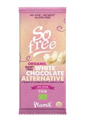 Alternativa de chocolate blanco orgánico So Free, 70 g (pedir por unidades o 12 para el exterior minorista)