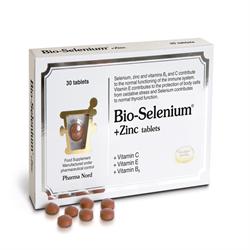 Bio-Selen + Zink 30 tabletter (bestil i singler eller 5 for bytte ydre)