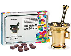 Bio-Multi-Vitamin & Mineral 60 Tabletten (einzeln bestellen oder 5 für den Außenhandel)