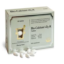 150 قرصًا من Bio-Calcium+D3+K1+K2 (اطلب فرديًا أو 4 أقراص للتجارة الخارجية)