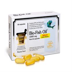 Bio-Fish Oil 1000mg 80 kapsler (bestilles i singler eller 4 for bytte ydre)