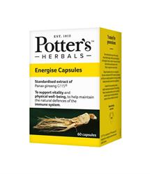 15% OFF Potter's Energise Caps 60s (order in singles or 4 for trade outer)