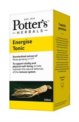 15 % rabatt på Potter's Energize Tonic 250ml (bestill i single eller 4 for bytte ytre)