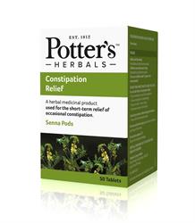 15 % RABAT på Potter's Herbals Senna Constipation Relief Tablets 50s (bestil i singler eller 4 for bytte ydre)