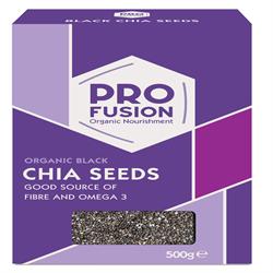 זרעי צ'יה שחורים אורגניים 500 גרם