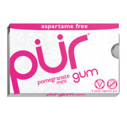 PUR Gum Pomegranate & Mint Blister Pack 9 Pieces (order in multiples of 4 or 12 for retail outer)