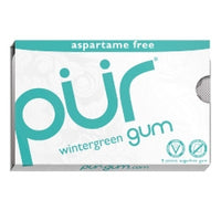 PUR Gum Wintergreen Blister Pack 9 pièces (commander par multiples de 4 ou 12 pour l'extérieur au détail)