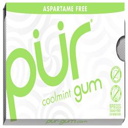 PUR Gum Coolmint Blister Pack 9 Pieces (order in multiples of 4 or 12 for retail outer)