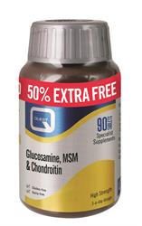Preenchimento extra de glucosamina, msm e condroitina 60 + 30 comprimidos
