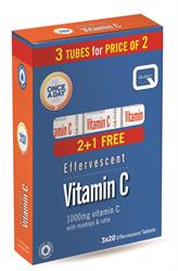 Vitamine C effervescente 1000 mg Triple Pack 90 comprimés.