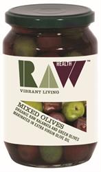 Mixed Green & Kalamata Olives in Raw Extra Virgin Olive Oil 330g