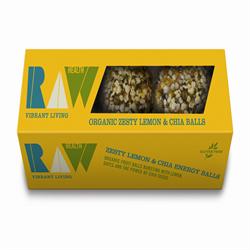 Organic and Raw Lemon & Chia Seed Balls 3 Pack (order in singles or 8 for trade outer)
