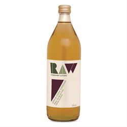 Vinaigre de cidre de pomme cru biologique avec la mère 1 litre (commander en simple ou 12 pour le commerce extérieur)