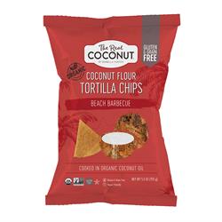 Organic Coconut Flour Tortilla Chips Beach Barbecue 155g (order in singles or 12 for retail outer)