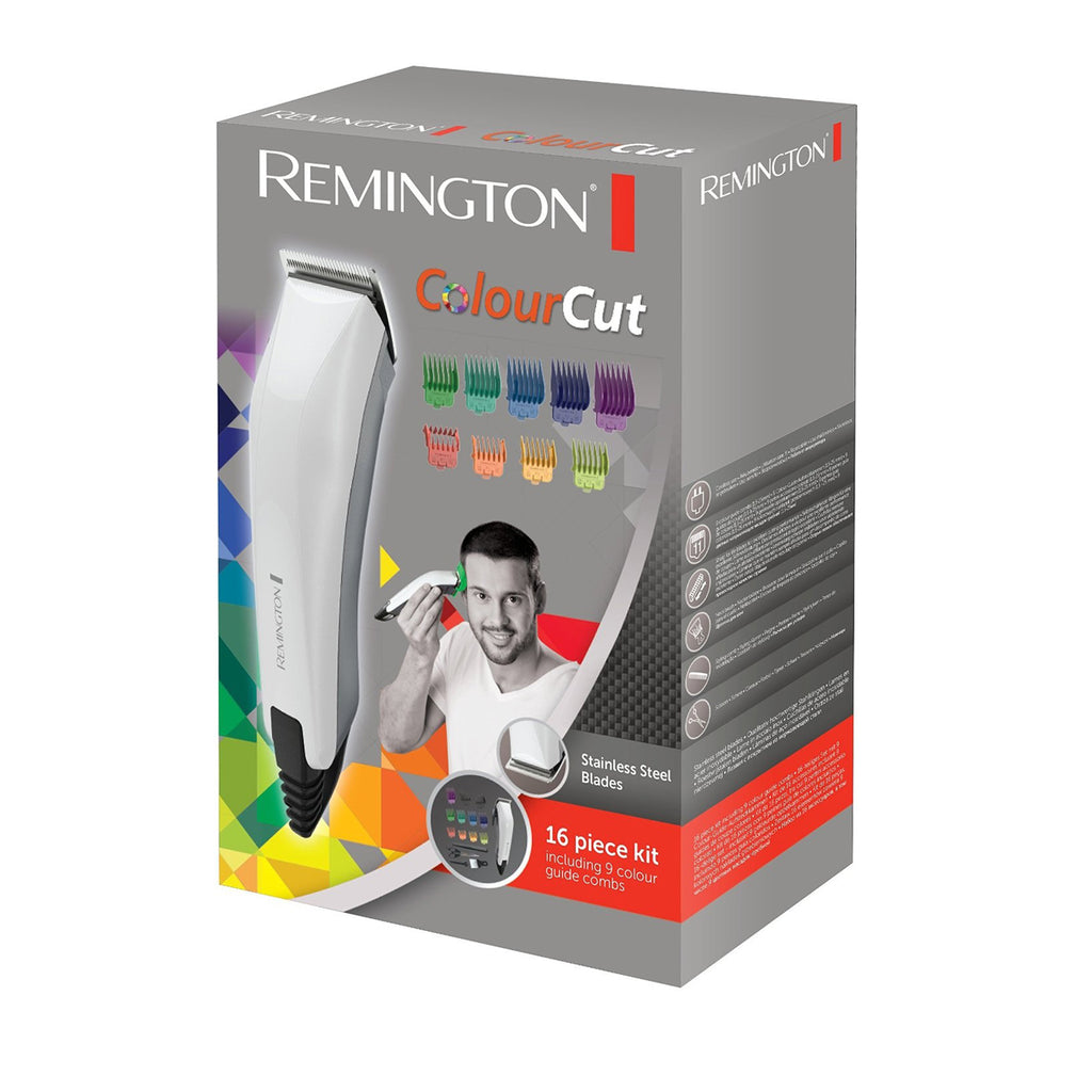 Tondeuse à cheveux Remington | coupe couleur | filaire | 16 pièces