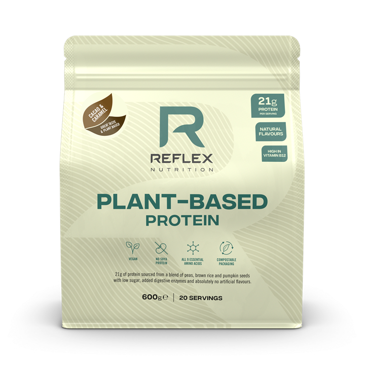 بروتين نباتي من ريفليكس نيوترشن 600 جم / كاكاو وكراميل