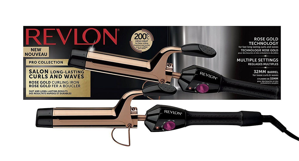 Fer à friser Revlon | boucles et vagues de salon | or rose| 200c