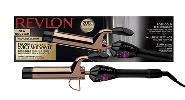 REVLON Curling Iron |Salon Curls & Waves| Rose Gold| 200c