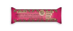 A Swiss chocolate coated bar - Sweet 'N' Salty Almond flavour. (order in multiples of 5 or 15 for retail outer)