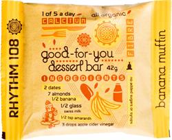 Organic, Gluten Free Good-For-You Dessert Bar, Banana Muffin (order in multiples of 6 or 12 for retail outer)