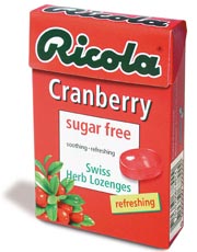 Cranberry Lozenges Sugar Free 45g (order in singles or 20 for retail outer)