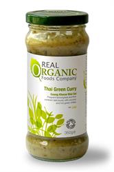 Sos curry verde thailandez real organic 335g