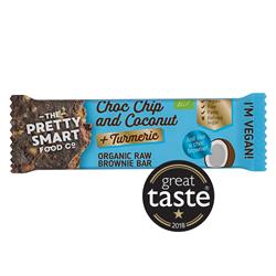 Organic Choc Chip & Coconut Turmeric Brownie Bar 30g (order in singles or 20 for retail outer)