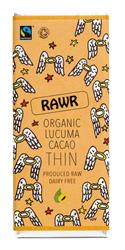 אורגני Lucuma Cacao Raw THIN Bar 30 גרם (להזמין ביחידים או 20 עבור קמעונאי חיצוני)