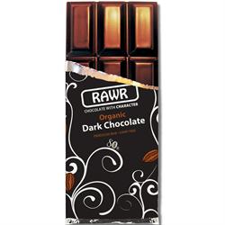 Barra de chocolate oscuro crudo orgánico de comercio justo, 60 g (pida 10 para el exterior minorista)