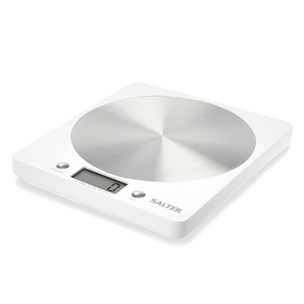 משקל מטבח אלקטרוני של Salter | לבן | 5 ק"ג מקסימום