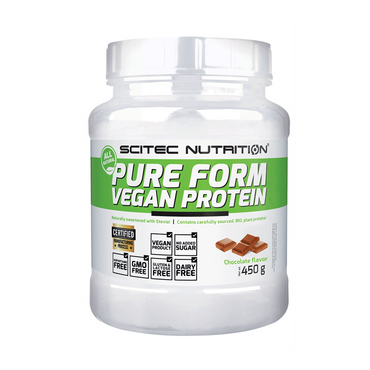 Scitec nutrition ren form vegansk protein 450g / sjokolade