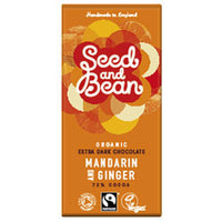 Org E Dark Mandarin Ginger Bar 85g (order in singles or 8 for trade outer)