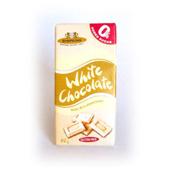 Barra de chocolate blanco sin azúcar añadido 75 g (pedir por unidades o 12 para el exterior minorista)