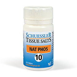 No 10 sales de tejido Nat Phos 125 tabletas