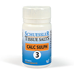 No 3 Calc Sulph Sales de tejido 125 tabletas