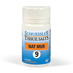 No 9 Nat Mur Tissue Salts 125 Tabs