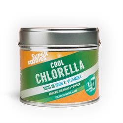 Rå økologisk Chlorella pulver 75g (bestil i singler eller 12 for bytte ydre)